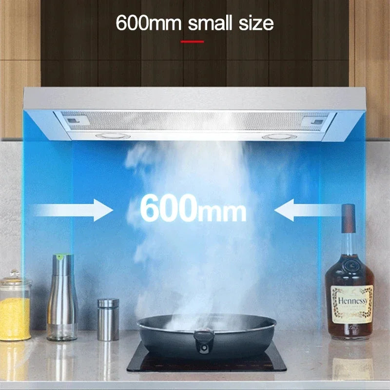 600mm Mini Range Hood Household Kitchen Exhaust Hood Range Hood Pull-Out Range Hood Stainless Steel Kitchen Apartment Range Hood