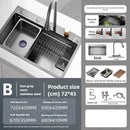 Kitchen Accessories Basin Large Thickened 304 Sink Stainless Steel Sink Single Vegetable Basin Dishwasher Table Stainless Steel