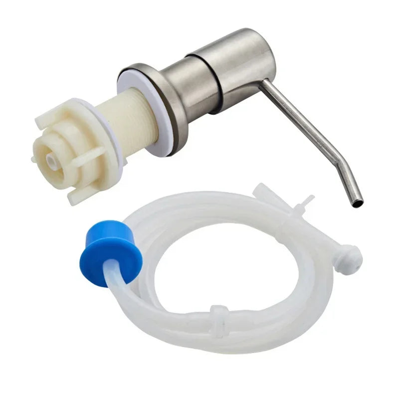 Stainless Steel Soap Dispenser Extension Tube Kit Kitchen Sink Liquid Soap Dispenser Bathroom Lotion Detergent Hand Press Pumps