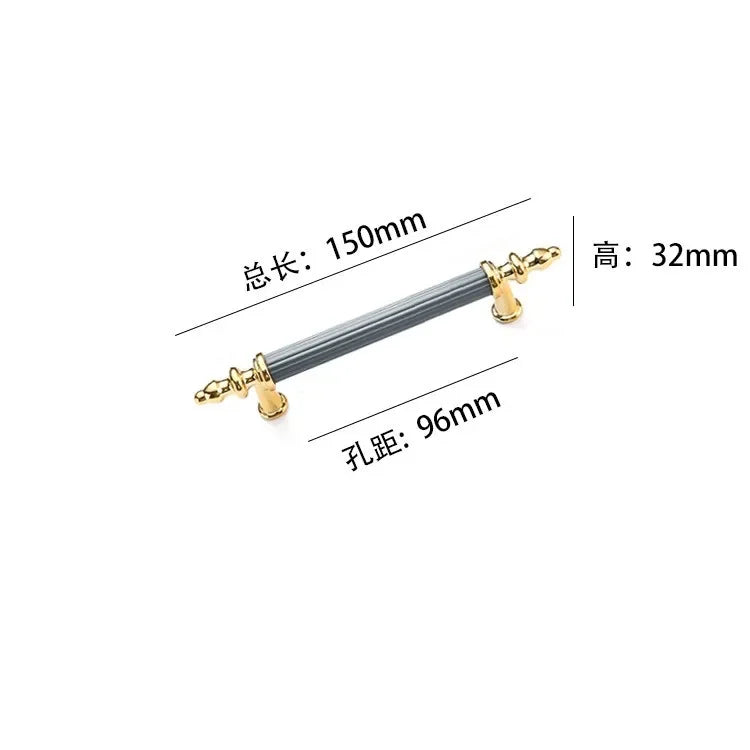 Modern Light Luxury European Wardrobe Cabinet Door Handle Drawer Shoe Cabinet Furniture Hardware Circular Tube Handle