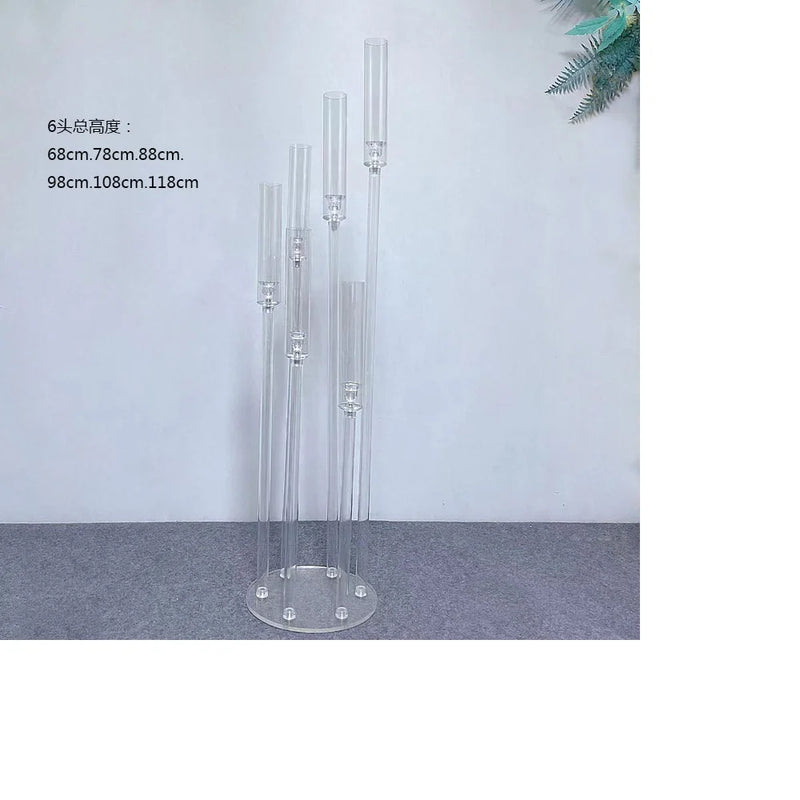 2pcs 4pcs 10pcs Wedding Decoration Centerpiece Candelabra Clear Candle Holder Acrylic Candlesticks for Weddings Event Party