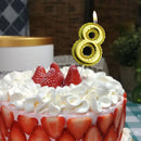 1Pc Festive Party Supplies Birthday Candles Digital Candle Cake Topper Gold Balloon Design Number 0-9 for Baking Dessert