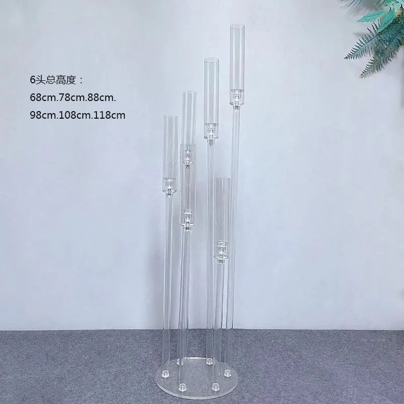 2pcs 4pcs 10pcs Wedding Decoration Centerpiece Candelabra Clear Candle Holder Acrylic Candlesticks for Weddings Event Party