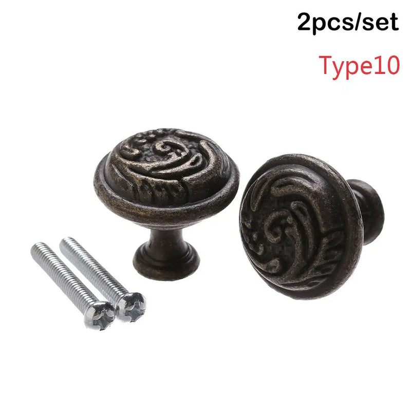 2Pcs Round Shape Wardrobe Pulls Drawer Knob Cabinet Pulls Kitchen Cupboard Door Handle Practical Furniture Fittings Hardware