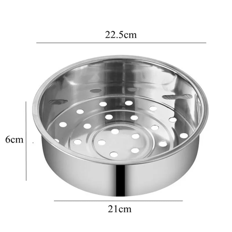 Thick 304 Stainless Steel Food Steamer with Double Handle Rice Cooker Dumplings Steaming Rack Grid Kitchen Cooking Utensils