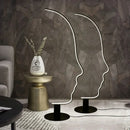 Designer Human Face Led Floor Lamp Black Adjustable for Living Room Bedroom Bedside Standing Home Decor Indoor Lighting Fixtures