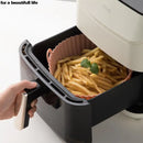 1PC Reusable Silicone Air Fryer Basket Oven Mold Baking Tray Pizza Fried Chicken Basket Round Square Pan Liner Accessories
