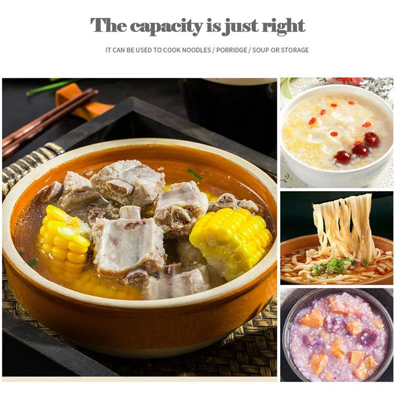 18CM Caliber Porcelain Enameled Soup Pot 3.2L Enameled Saucepan For Gas Induction Stewpan Multifunction Cooking Pot Kitchenware