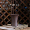 Ceramic Silver Waist Shape Bonsai Pot, Purple-sand Nature Color, Traditional Chinese Room, Garden, Home Table Decoration