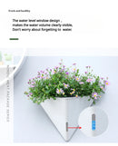 New Wall Mounted Flowerpot Triangle Self Absorbent Lazy Plant Pot Plastic Hanging Geometric Vase for Outdoor Indoor Home Decor