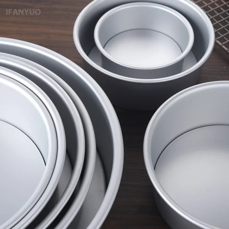 2-9 Inches Round Cake Mold with Removable Bottom DIY Aluminum Alloy Baking Cheesecake Pan Mould Fondant Dessert Decoration Tools