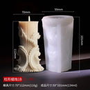 Wave cylindrical candle silicone mold with irregular geometric shape twisted stripes cylindrical candle mold resin gypsum mold