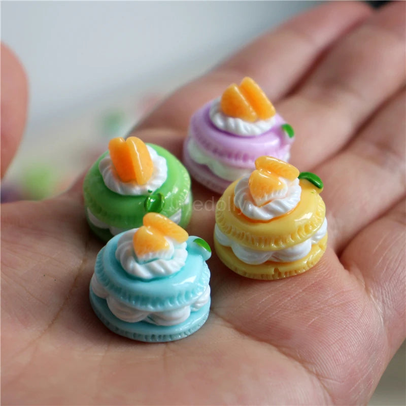 1/6 Scale Assorted Miniature Dollhouse Cake Mini Food for Doll Pretend Play Kitchen Toy Accessories