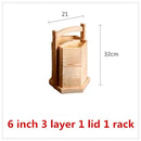 Chinese Dumplings Bamboo Steamer Cooker with Lid Dimsum Steamer Fish Rice food Vegetable Basket Kitchen Cooking Tools basket pot