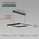 Living room lamp dining bedroom chandelier Nordic modern minimalist 2022 new light luxury square chandelier LED lamp suspendu