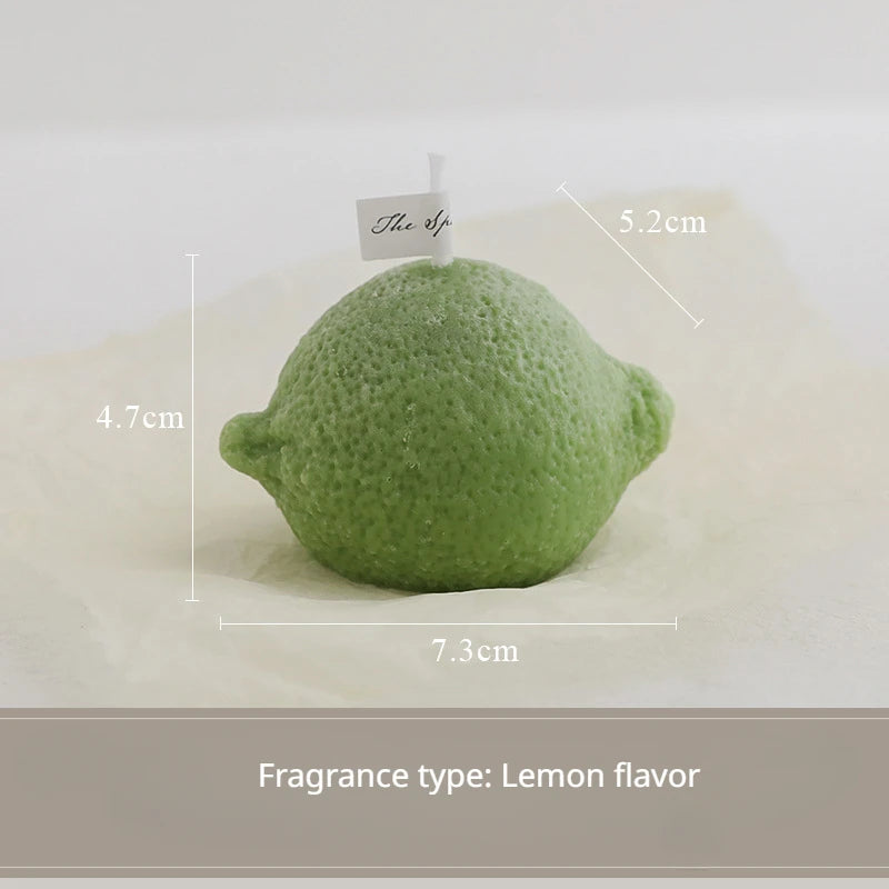 INS Decorative Fragrance Gift Lemon Candle DIY Fragrance Birthday Gift with Hand Gift Imitation Fruit Candle Scented Candles