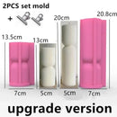 Wave cylindrical candle silicone mold with irregular geometric shape twisted stripes cylindrical candle mold resin gypsum mold