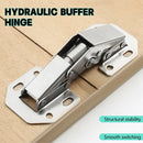 90 Degree Steel Cabinet Hinges No-Drilling Hole Door Close Hinges HoleHydraulic Buffer Hinge Furniture Hardware Accessories
