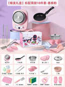 Children's Mini Kitchen Complete Cooking Girl Small Kitchen Set Children's Puzzle Play House Toys Real Cooking Food Set For Kids