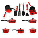 13 Pcs Decor Play House Toy Educational Learning Miniature Kids Interactive Kitchen Red Plaything Cooking Themed Toddler
