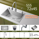 Stainless Steel Chinese Kitchen Sinks for Kitchen Sink Thickened Brushed Process Simple and Creative Kitchen Sink for Restaurant