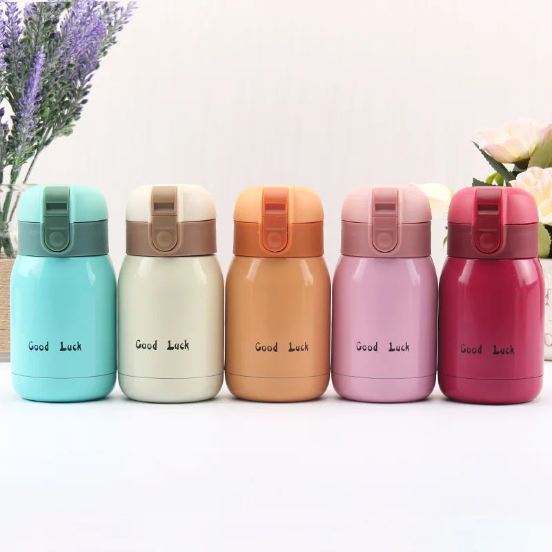 200ml/360ml Cute Candy Mini Thermos Cup Kids Cartoon Hot Water Bottle Stainless Steel Thermal Coffee Mug Vacuum flask insulated