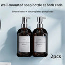 Hotel Wall Mounted Soap Dispenser Set Refillable No Punching Hand Sanitizer Shampoo Conditioner Bottle Holder for Shower Wall