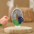 Dinosaur Birthday Candles for Cake Soywax Candle Bithday Number Candle for Boy Party Cake Topper Decorative