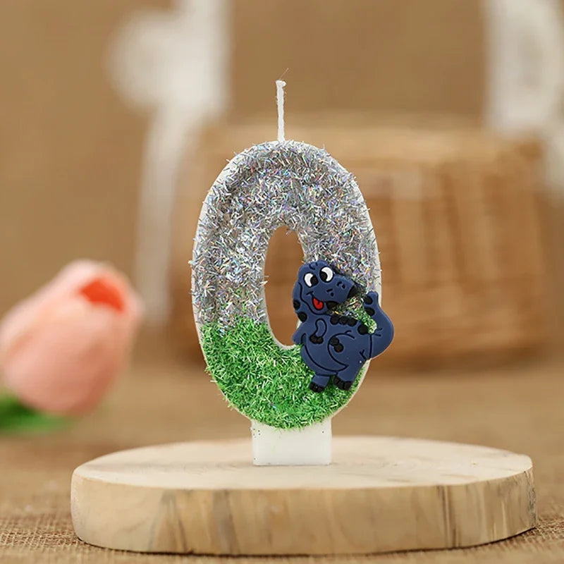 Dinosaur Birthday Candles for Cake Soywax Candle Bithday Number Candle for Boy Party Cake Topper Decorative