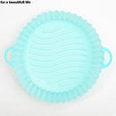 1PC Reusable Silicone Air Fryer Basket Oven Mold Baking Tray Pizza Fried Chicken Basket Round Square Pan Liner Accessories