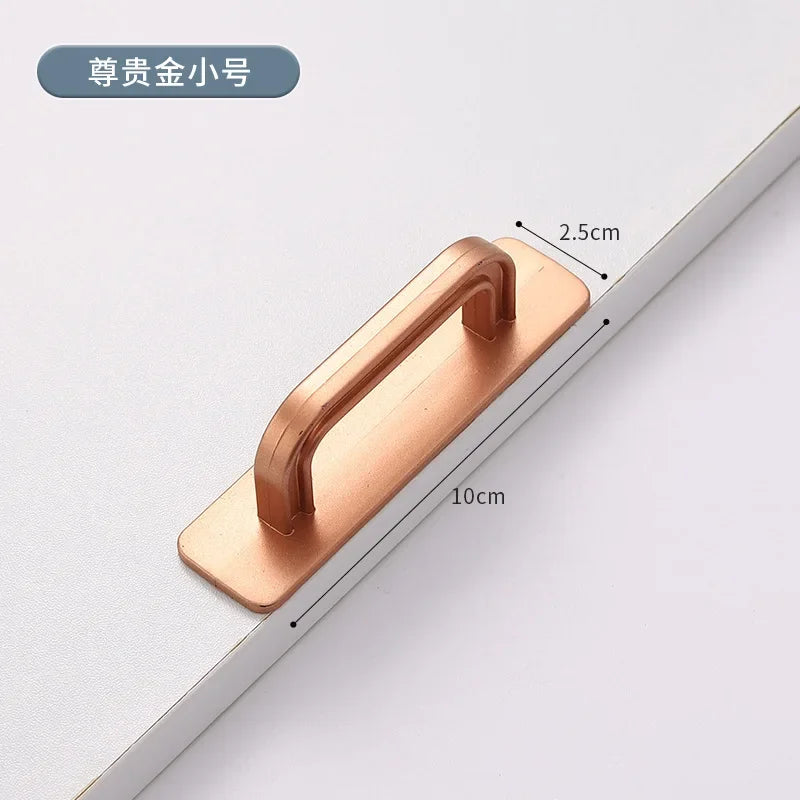 Stick on Handle Perforation-free Wardrobe Door Drawer Glass Sliding Door Kitchen Cabinet Door Window Auxiliary Handle Minimal