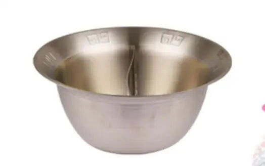 Stainless steel mandarin duck hot pot basin thickened deepened string stewpan induction cooker soup chafing dish 28-30cm