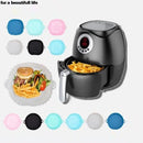 1PC Reusable Silicone Air Fryer Basket Oven Mold Baking Tray Pizza Fried Chicken Basket Round Square Pan Liner Accessories