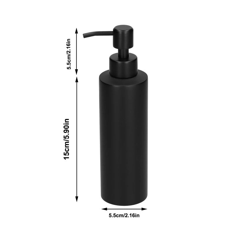 304 Liquid Soap Dispensers Stainless Steel Black Lotion Bottle Slim Soap Dispenser for Bathroom Hand Press Pump Dispenser