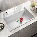 Italian-style Quartz Stone Kitchen Sink Household Large Single-slot Washbasin Under-counter Basin Sink Kitchen Accessories U