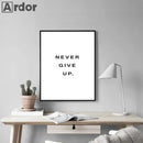 Yes You Can Motivational Phrase Poster And Print Minimalist Quotes Poster Canvas Black White Wall Art Picture Nordic Home Decor