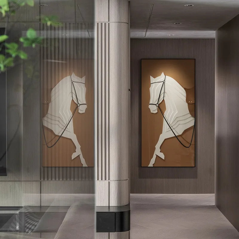 Modern Luxury Horses Canvas Posters and Prints Wall Art Entrance Decorative Painting Porch Living Room Home Decor Cuadros
