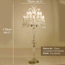 OUFULA European Style Crystal Floor Lamp Luxurious Hotel Ballroom Wedding Candle Decoration Lamp Living Room Bedroom Villa