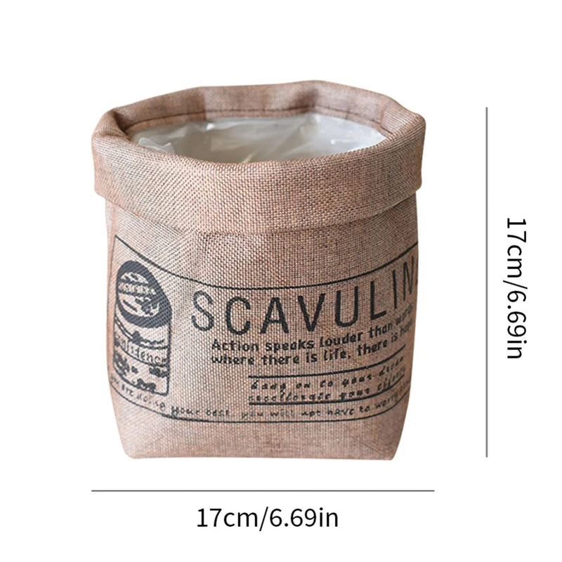 Fabric Flower Pots Cover Storage Bag Storage Box Can Wash Flower Device Creative Desktop Plant Bag Home Decoration Accessories