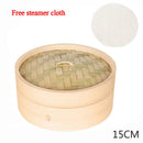 10/13/15cm  Chinese Dumplings Bamboo Steamer Cooker with Lid Dimsum Steamer Fish Rice Vegetable Basket Kitchen Cooking Tools
