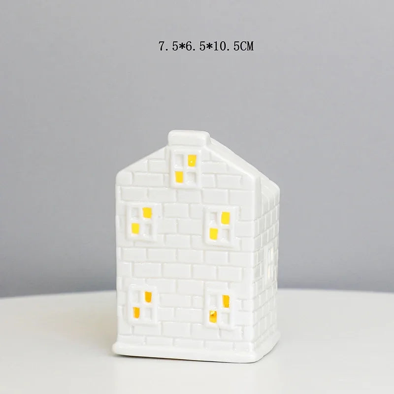 Modern Lantern House Candle Lanterns Vintage Lantern Decor for Halloween, Christmas, Home Decor, Tabletop, Fireplace Shelf Decor