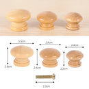 16/1pcs Natural Wooden Cabinet Handle Circular Wooden Drawer Wardrobe Knobs Kitchen Handle Door Pull Furniture Hardware 3 Sizes