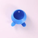 Cute Plastic Plant Pot Blue Cartoon Smiling Succulent Flowerpot Bonsai Potted Flowerpot Home Decoration