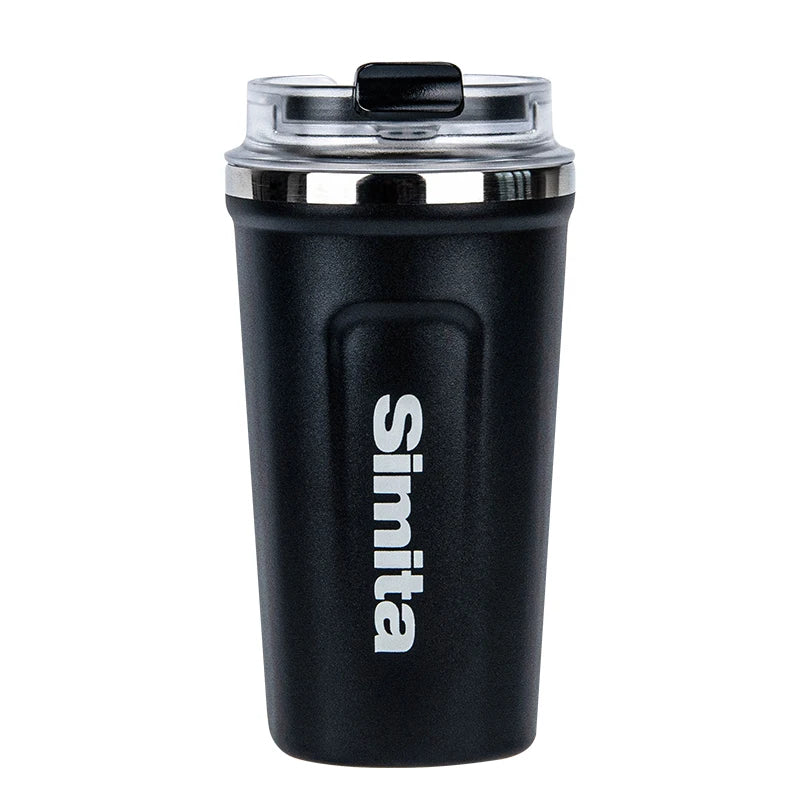 FEIJIAN Stainless Steel Coffee Cup Coffee Mug Thermos Cup Portable Travel Mug With Lifting Rope Leak-Proof Non-Slip 500ml/400ml