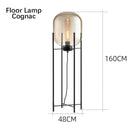 Post-Modern Nordic Glass LED Floor Lamp for Bedside Table Living Room Home Decor Villa Hotel Cafe Standing Light Industrial E27