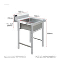 Stainless Steel Kitchen Sinks Washing Sink with Bracket Multifunctional Sinks for Restaurant Commercial Floor Dishwashing Sinks