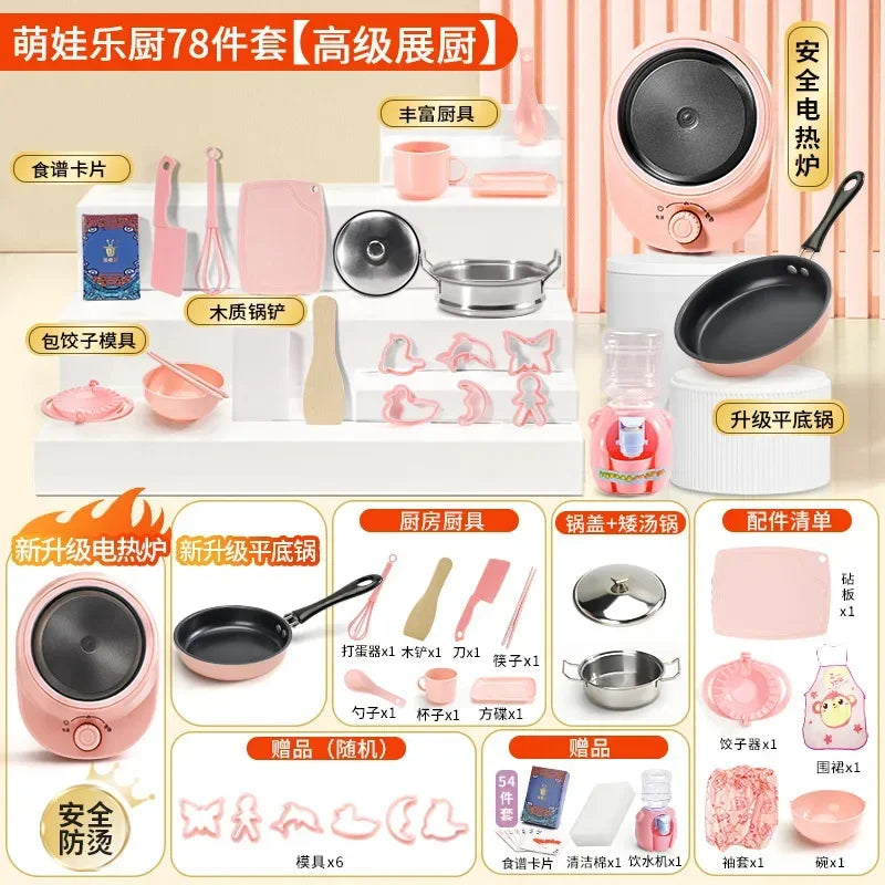 Kitchen Toys Girl Baby Can Cook Funny Mini Kitchen items Real Cooked Family Toy Set Birthday Gift Girl Toys Kitchen accessories