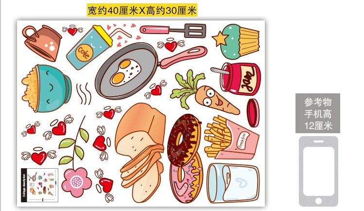 Bees Butterflies Kitchen Wall Sticker Home Room Decoration Poster Bedroom Adhesive Wallpaper Wall Furniture House Interior Decor