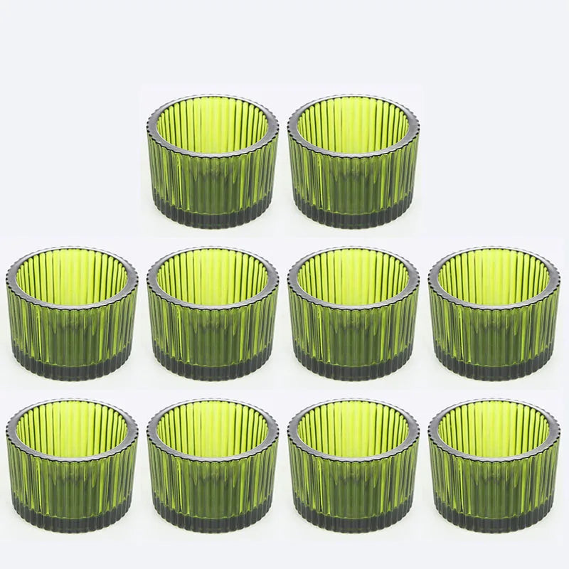 Pack of 10 Glass Small Tea Light Candle Holder for Table Decor,Home Decor,Church Housewarming Gifts Candle Holder Purple