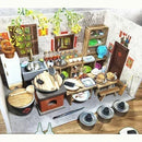 Dollhouse Mini Kitchen Furniture Toys Full Set Models for Doll House Kitchen Furniture Decorative Accessories